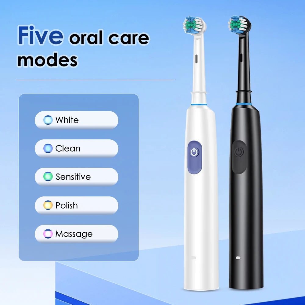 Intelligent Cordless Electric Toothbrush | USB Rechargeable Waterproof Oral Care