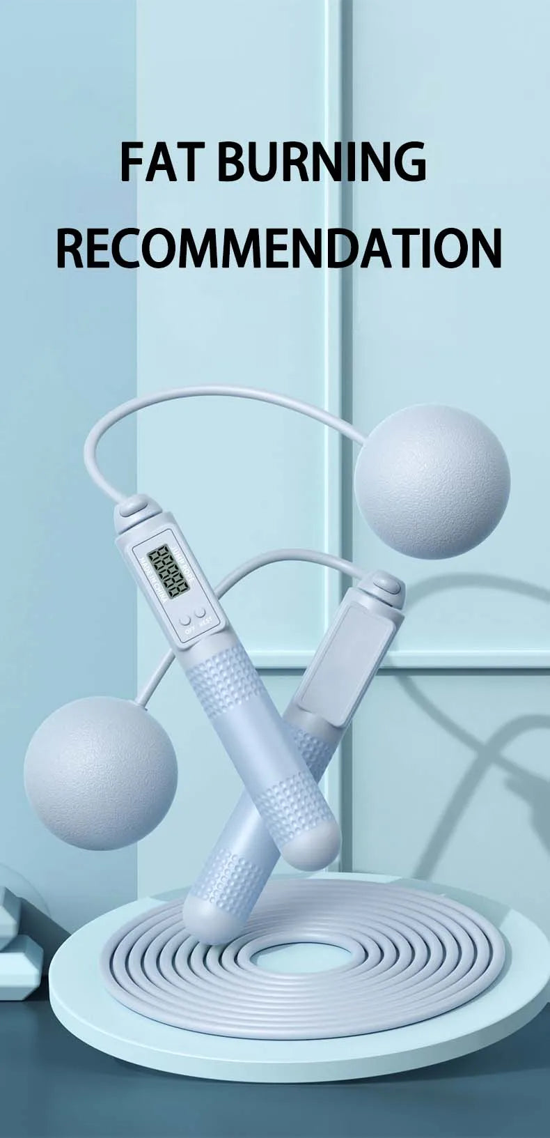Intelligent Counting Cordless Jump Rope | Professional Dual-Purpose Fitness Tool