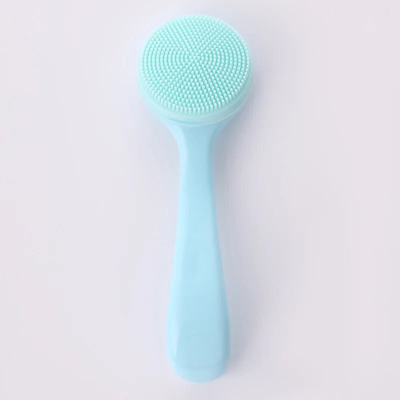Silicone Facial Cleansing Brush – Handheld Face Scrubber for Exfoliation & Skin Massage