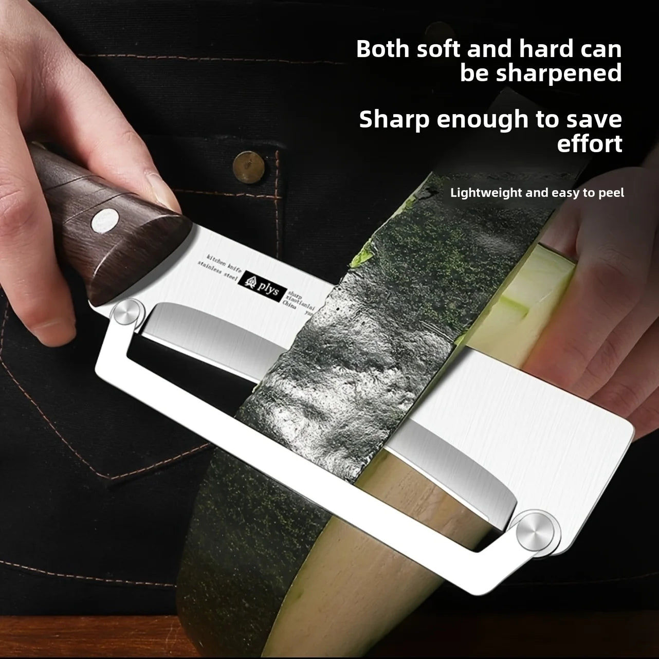 Stainless Steel Peeler with Wooden Handle for Peeling and Slicing Fruits and Vegetables | Durable Cooking Accessories Tools