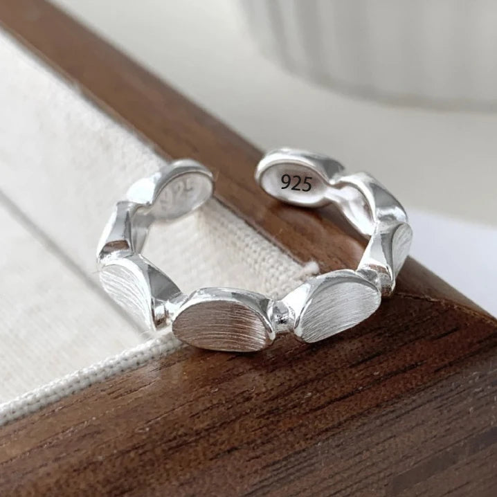925 Sterling Silver Pearl Smile Adjustable Ring