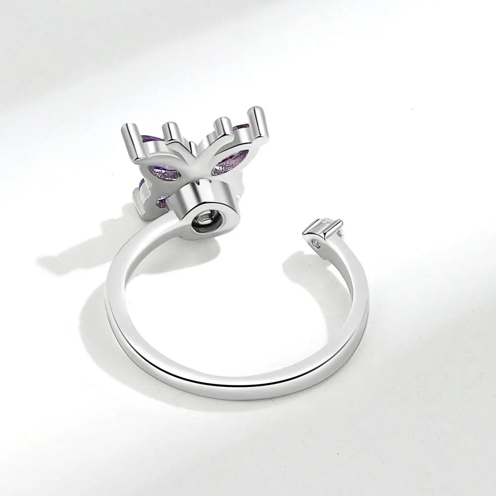 925 Sterling Silver Rotatable Sunflower Ring
