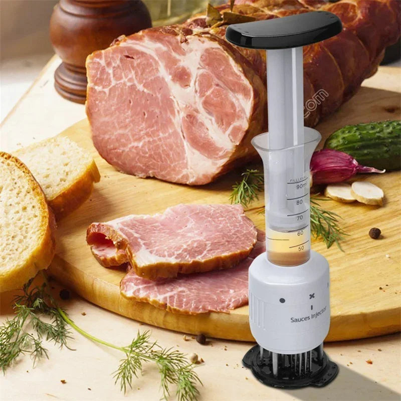 2-in-1 Meat Tenderizer & Marinade Injector – BBQ Kitchen Tool