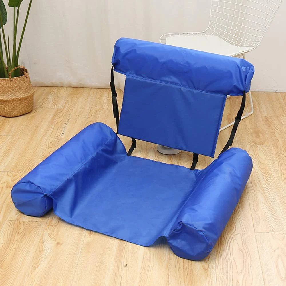 Inflatable Pool Float Hammock - Foldable Water Mattress Lounge Chair for Beach