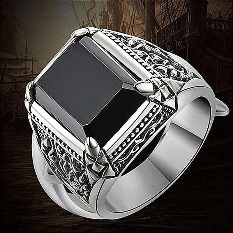 925 Sterling Silver Men Rings High Quality for Men Temperament Banquet Wedding Jewelry Anniversary Party Gift