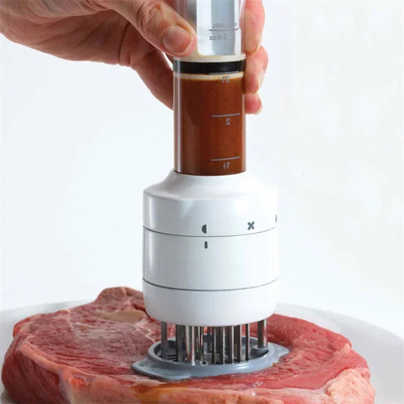 2-in-1 Meat Tenderizer & Marinade Injector – BBQ Kitchen Tool