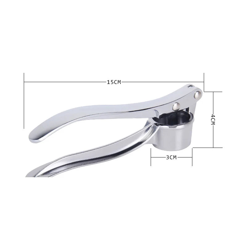 Professional Stainless Steel Garlic Press Mincer - Manual Grinding Squeezer
