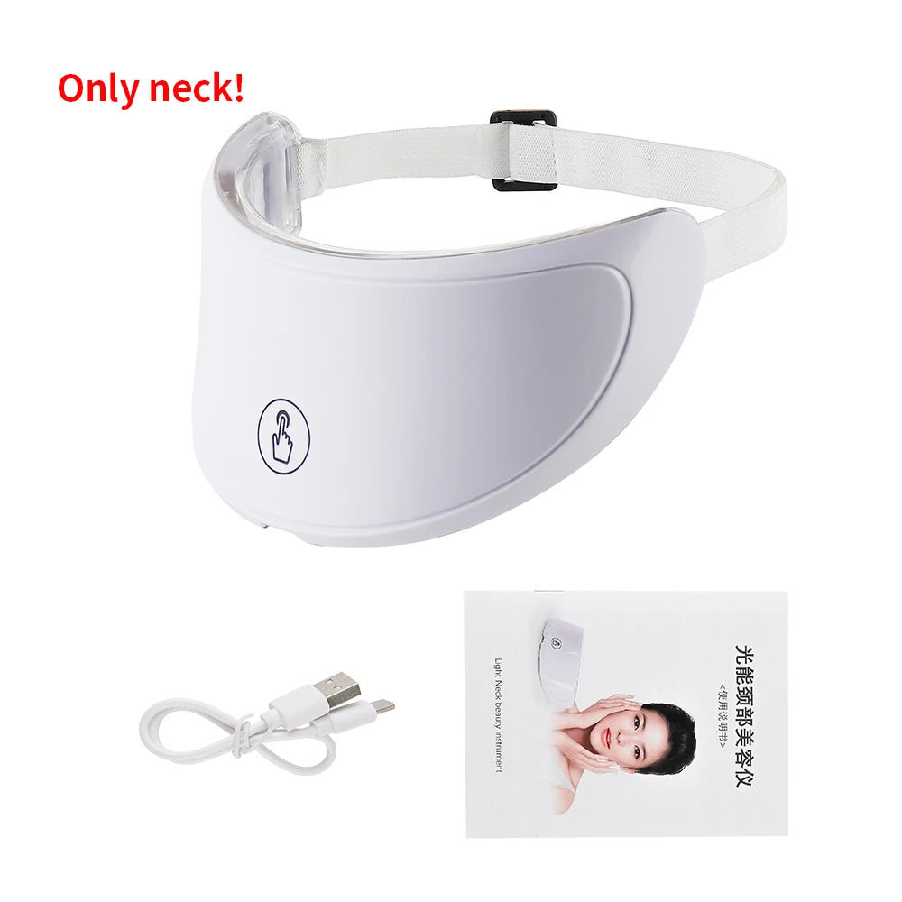 Wireless 7 Colors LED Face and Neck Mask Photon Light Therapy Machine for Skin Rejuvenation