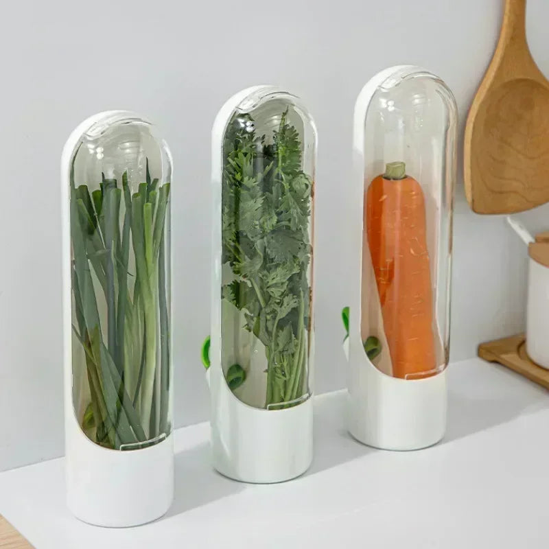 Refrigerator Herb Keeper Freshness Container