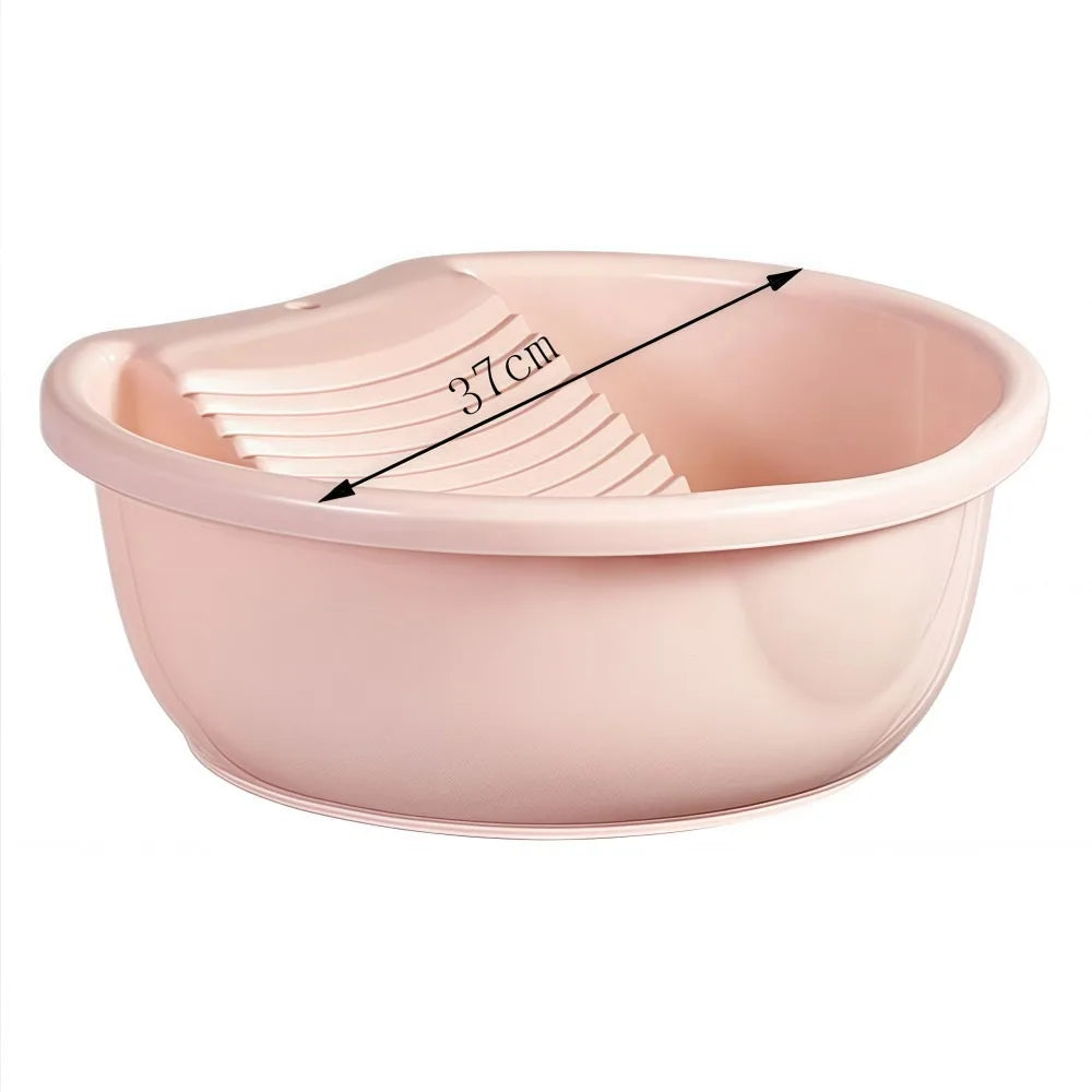 2IN1 Washboard Basin Plastic Non-Slip Underwear Cleaning Basin Convenient Lightweight Laundry Tub For Hand Washing Clothes