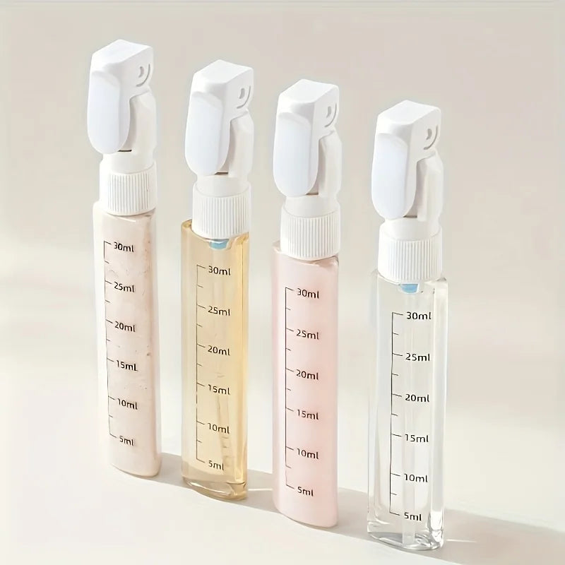 4 in 1 Leakproof Travel Emulsion Dispenser Bottle Set with Labels for Toiletries