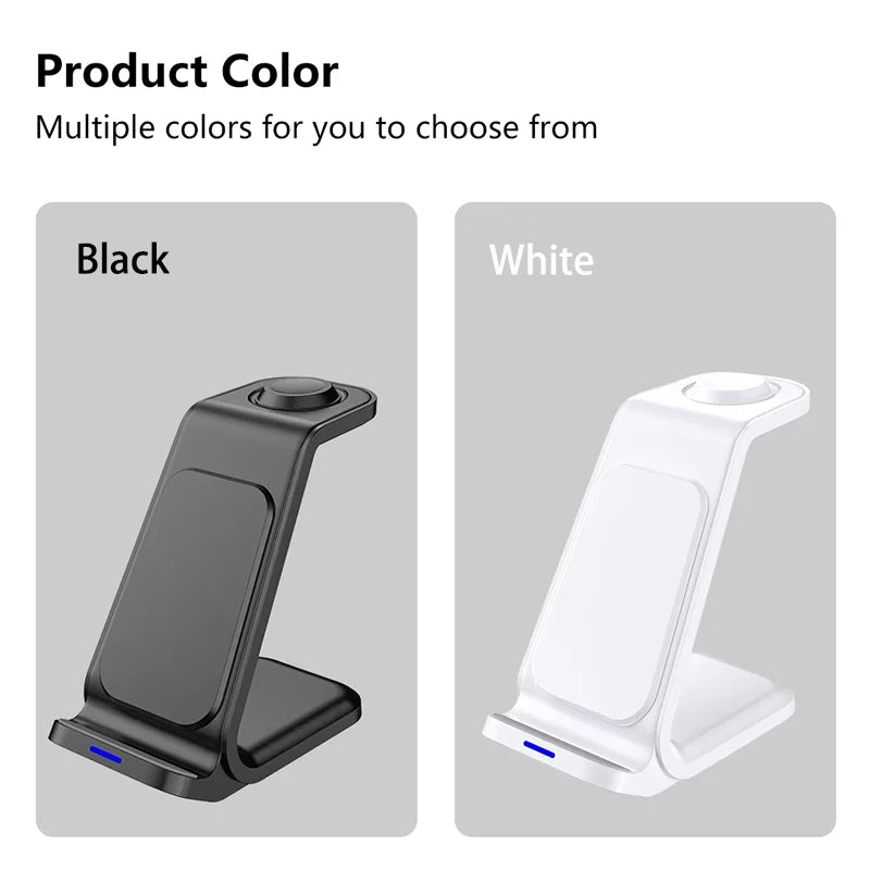 3-in-1 Universal Wireless Charging Station | 30W Fast Charger for iPhone & More