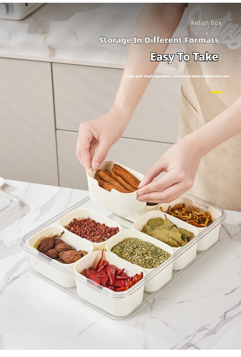 8-Grid Divided Snack Storage Box