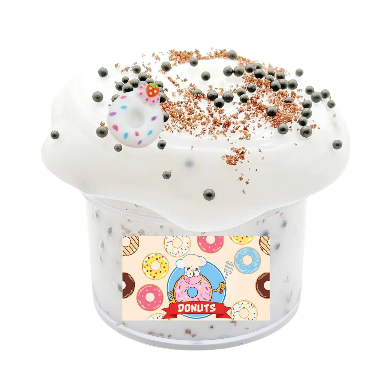 Stretchy Bicolor Butter Slime Kit-Scented DIY Fluffy Super Soft Putty with Strawberry Coffee Charms slime for kid gift Toys