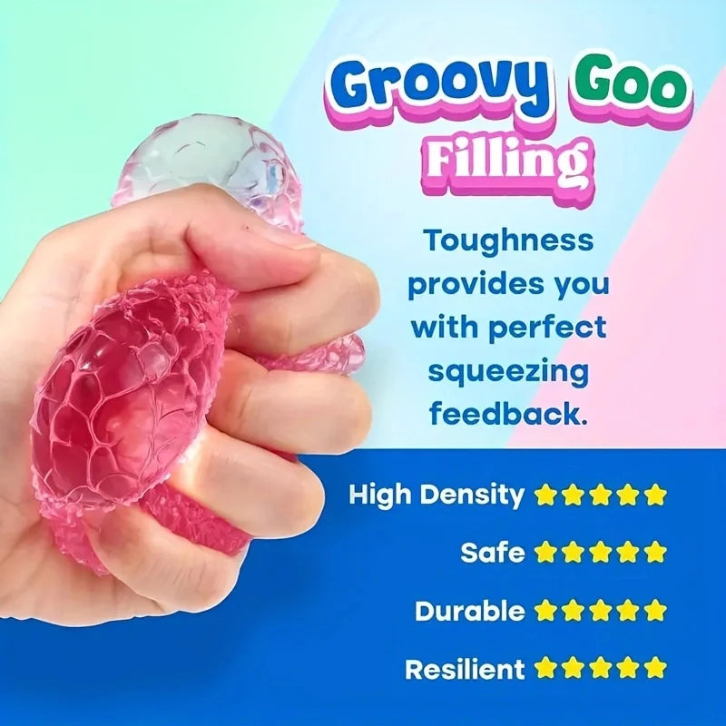 Multicolor Squishy Ice Ball Toy – Soft Sensory Stress Relief