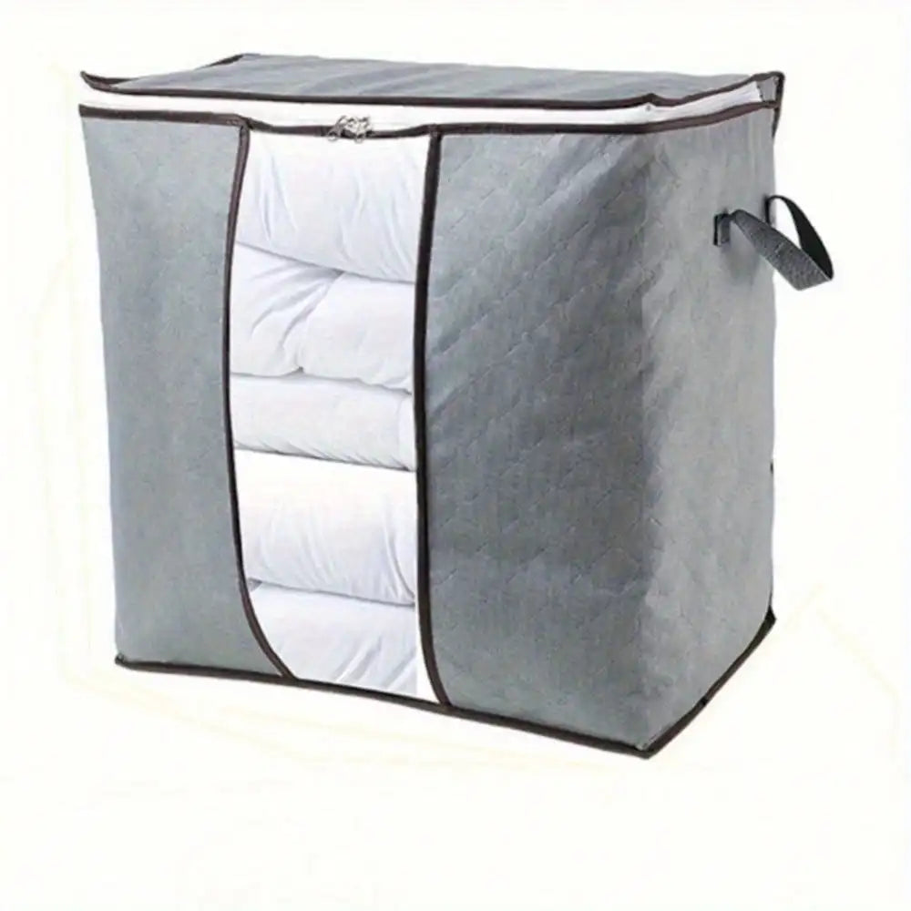 Foldable Large Capacity Storage Bag | Reinforced Handle Quilt & Bedding Organizer