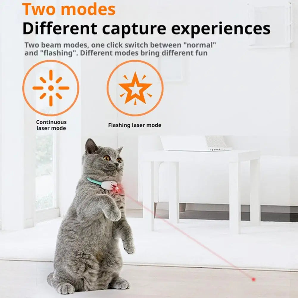 Wearable Automatic Cat Laser Collar | Hands-Free Interactive LED Exercise Toy