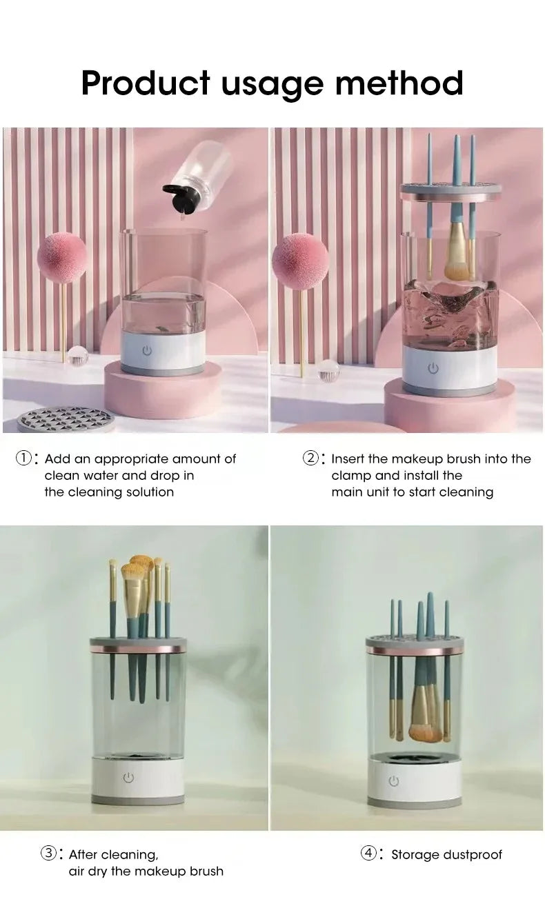 Electric Makeup Brush Cleaner & Dryer Machine