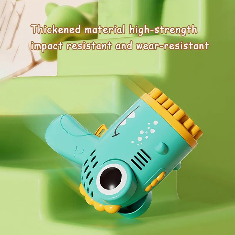 40-Hole Dinosaur Electric Bubble Gun - Handheld Machine for Kids & Parties
