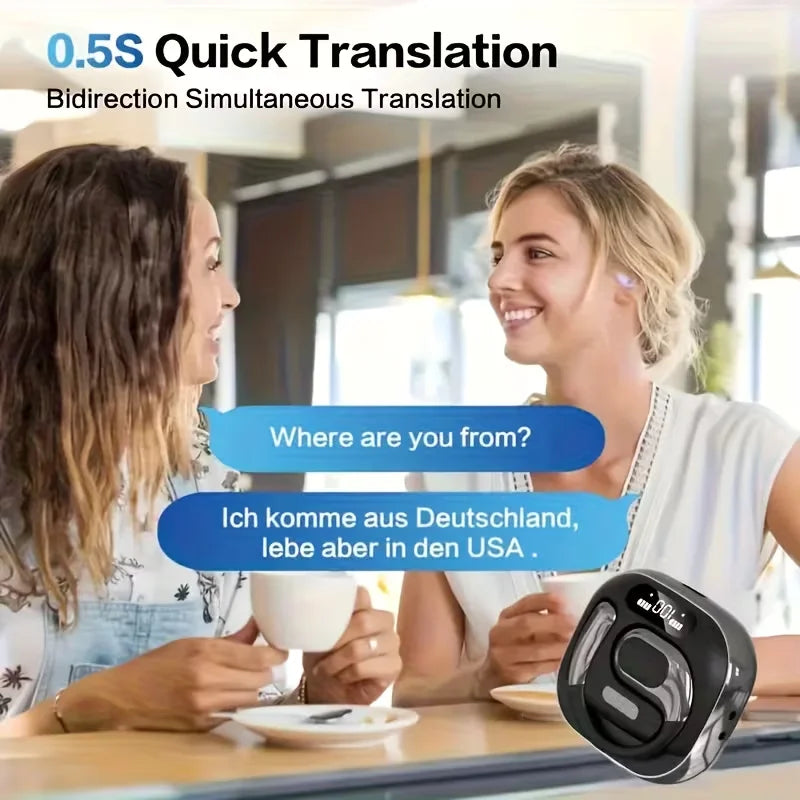TWS Sports Wireless Bluetooth AI Translator Earbuds – Real-Time Language Translation & Noise Reduction