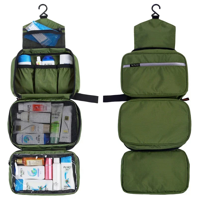 Large Waterproof Hanging Toiletry Bag – Travel Organizer for Men & Women Cosmetic & Bathroom Kit
