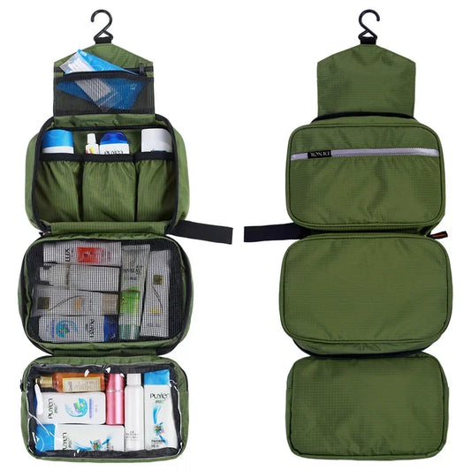 Large Waterproof Hanging Toiletry Bag – Travel Organizer for Men & Women Cosmetic & Bathroom Kit
