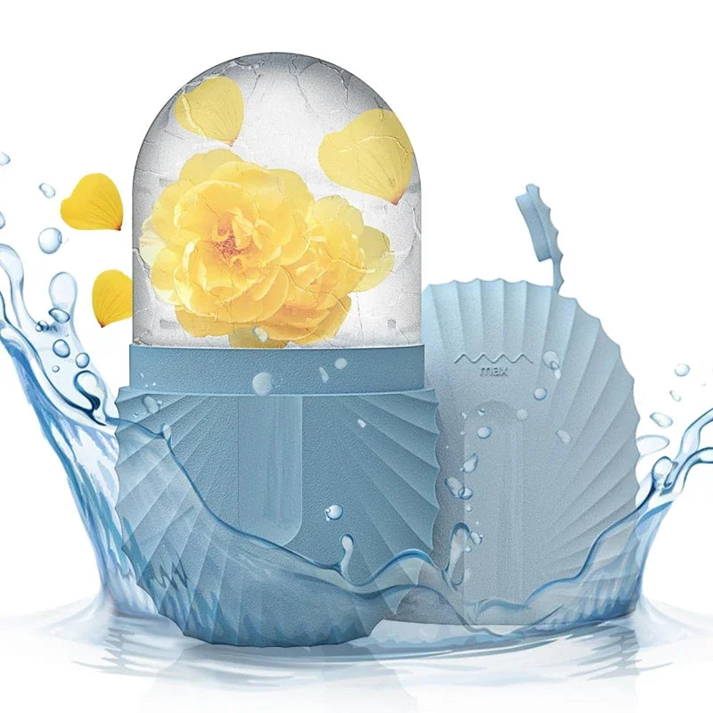 Ice Face Roller – Silicone Ice Cube Facial Massager for Puffy Eyes, Pore Tightening & Skin Refresh