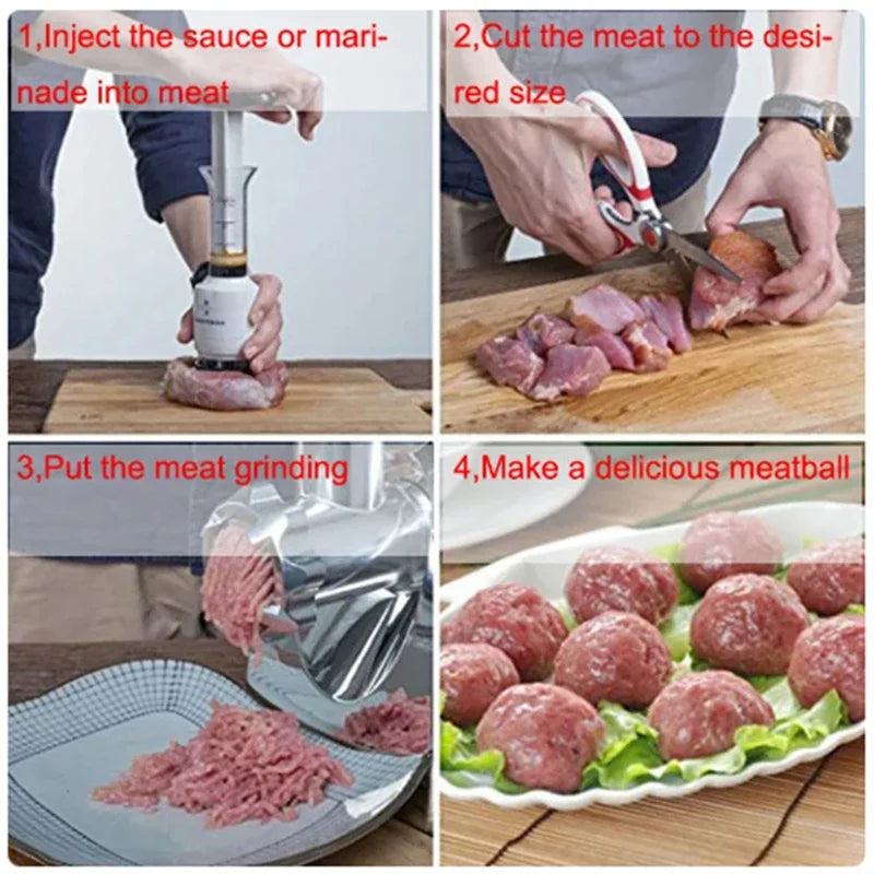 2-in-1 Meat Tenderizer & Marinade Injector – BBQ Kitchen Tool