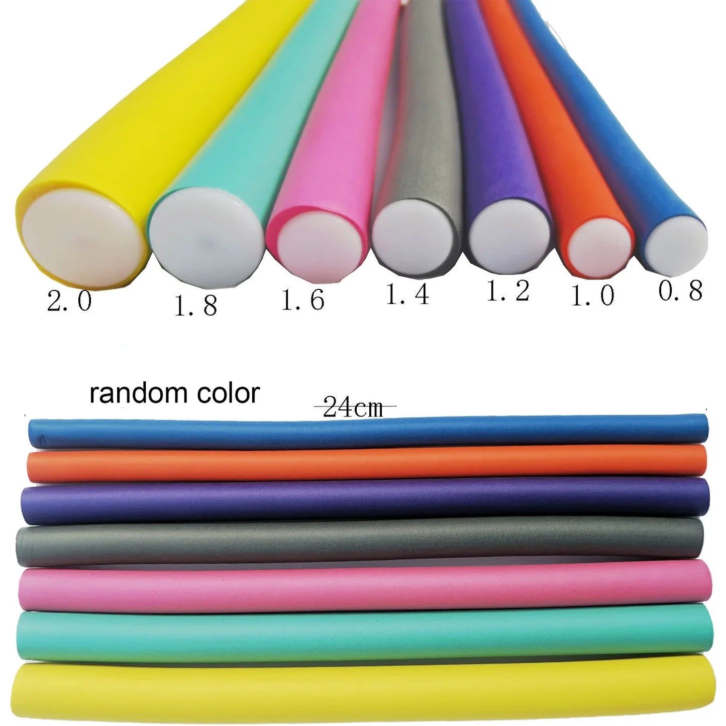 10pcs Flexible Hair Curling Rods Soft Foam Bendy Twist Flexi Rollers No Heat Styling
