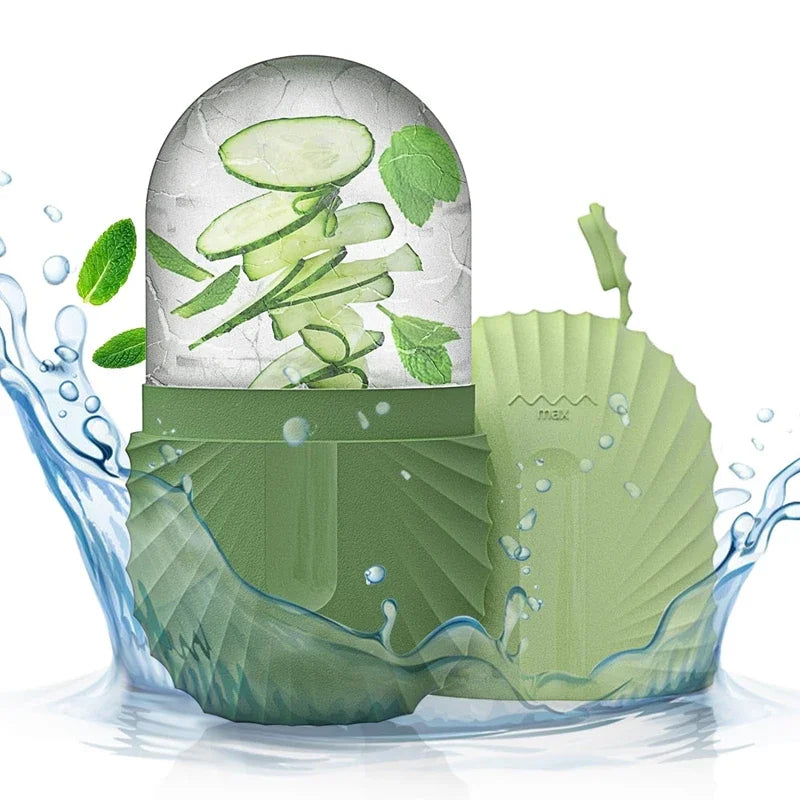 Ice Face Roller – Silicone Ice Cube Facial Massager for Puffy Eyes, Pore Tightening & Skin Refresh