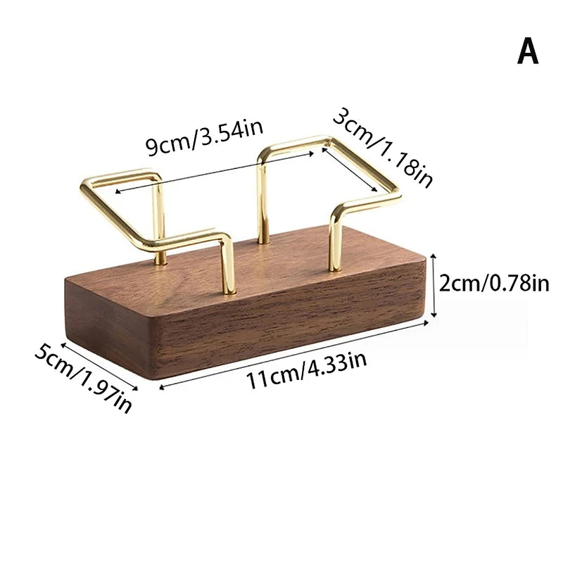Wooden Business Card Holder Desk Organizer