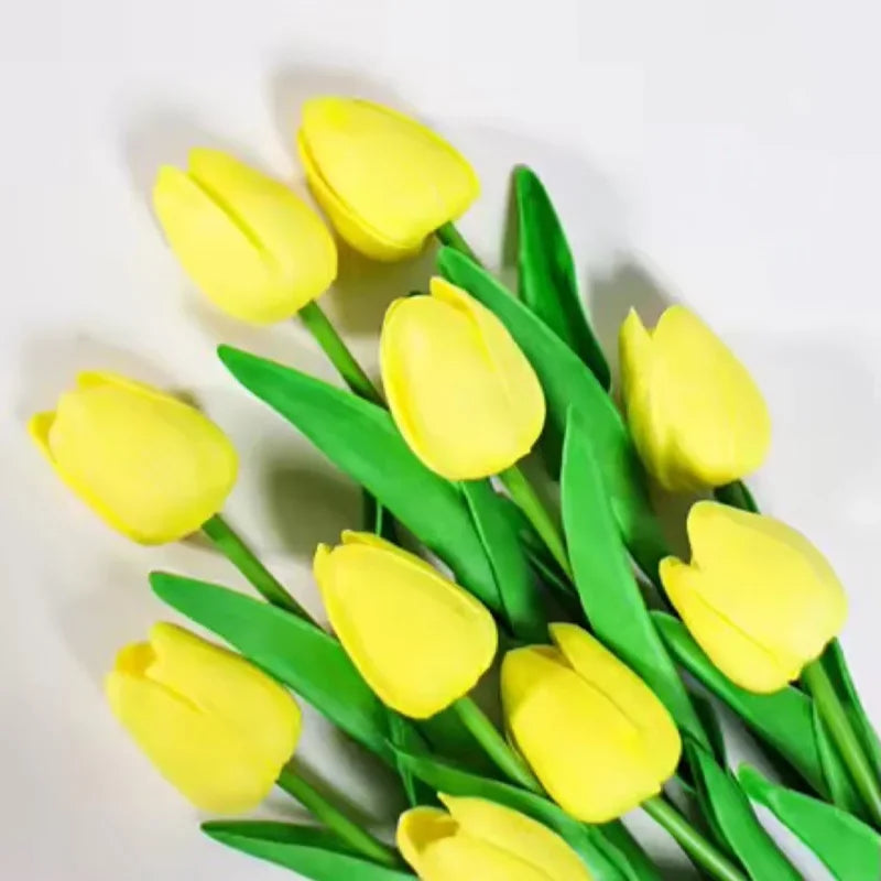 Real Touch Artificial Tulips Fake Flower Bouquet Home Wedding Table Decoration