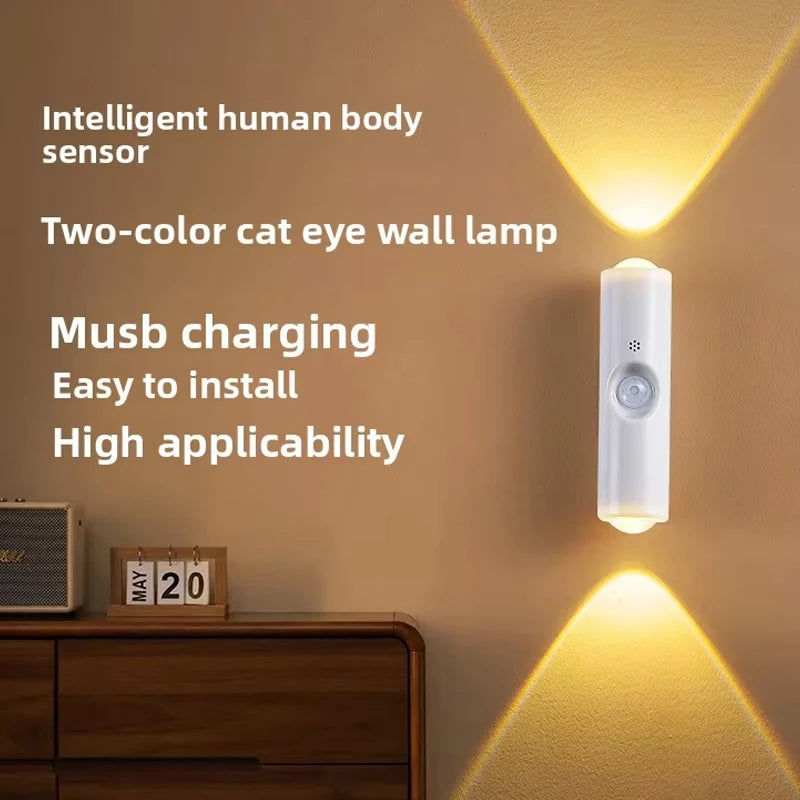 Smart RGB Motion Sensor Wall Light – Rechargeable Magnetic Night Lamp