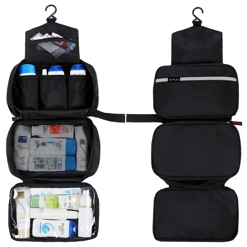 Large Waterproof Hanging Toiletry Bag – Travel Organizer for Men & Women Cosmetic & Bathroom Kit