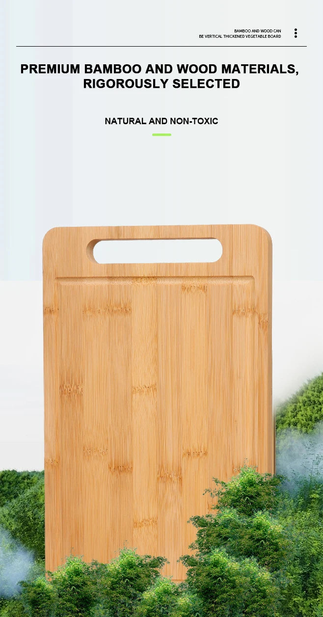 WXCOO Double-Sided Bamboo Cutting Board Natural Moso Bamboo Anti-Mold Kitchen Chopping Board Household Bamboo Board Tools