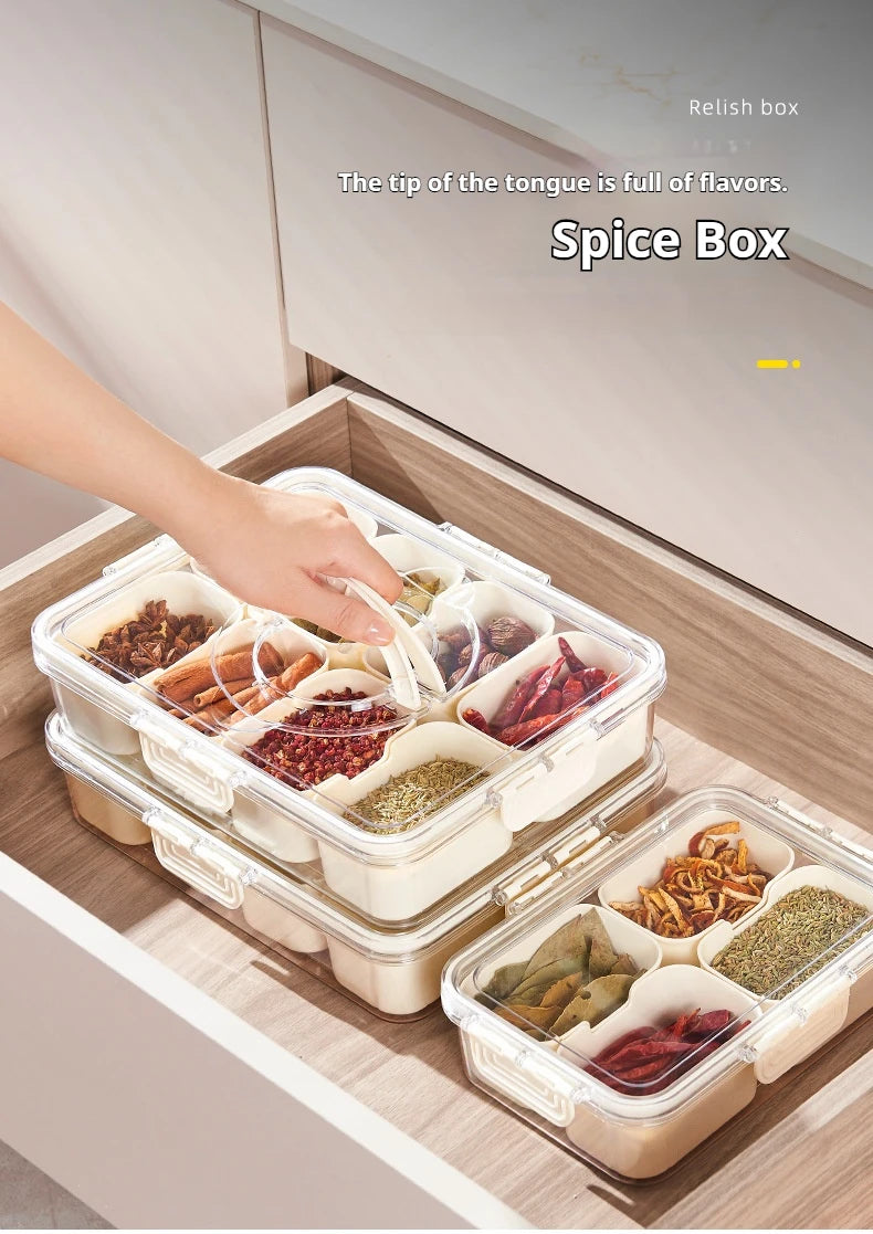 8-Grid Divided Snack Storage Box