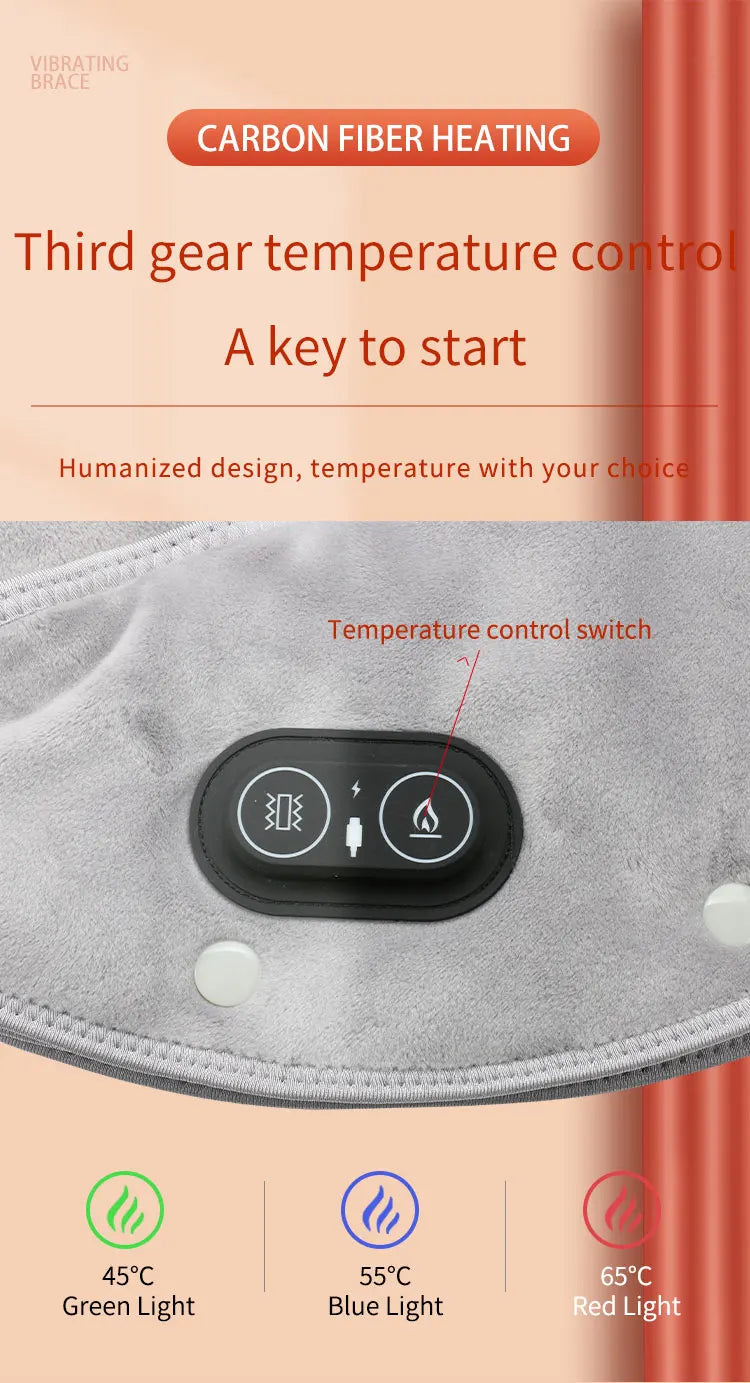 Electric Heating Pad Neck Shoulder Wrap Vibration Massager Thermal Brace Shawl