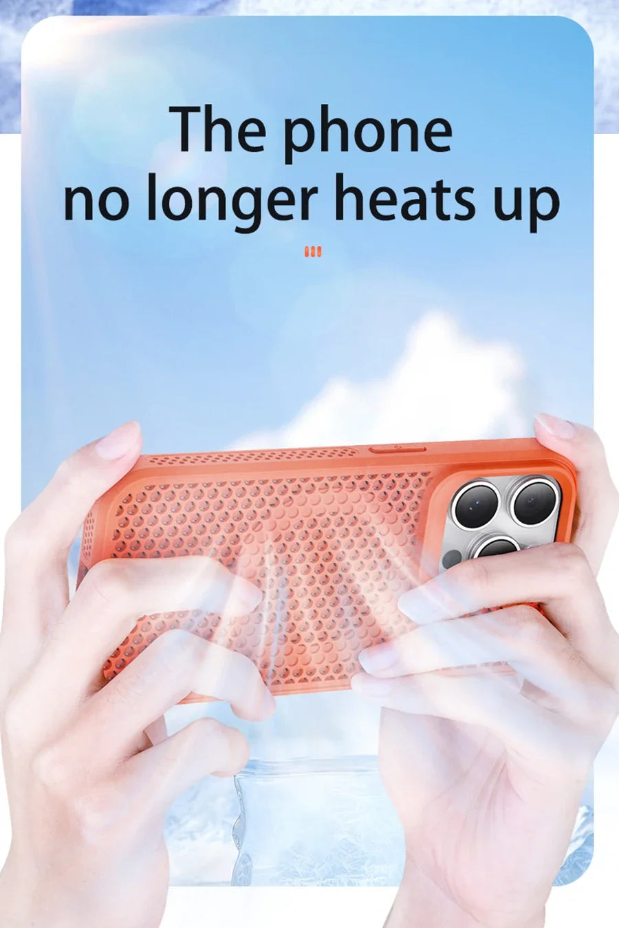 MagSafe Cooling Case for iPhone – Breathable Mesh Hard Cover