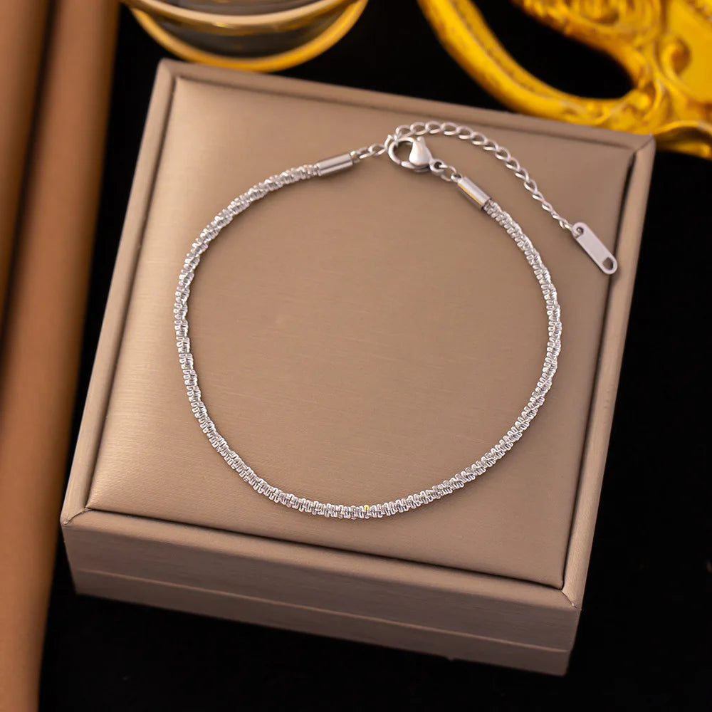 925 Sterling Silver Crystal Adjustable Knot Bracelet