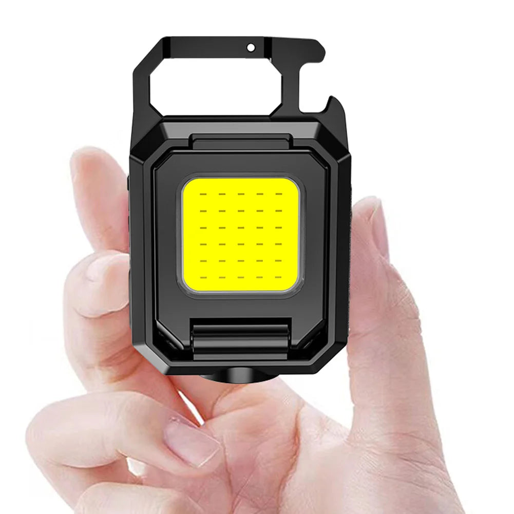 Mini Pocket Flashlight 1000LM COB LED Type-C Rechargeable Waterproof Work Light