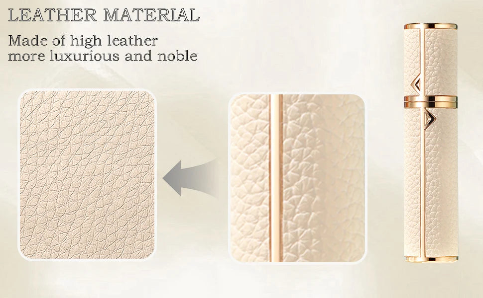 8ml Magnetic Leather Perfume Atomizer – Portable Refillable Travel Cologne Spray Bottle