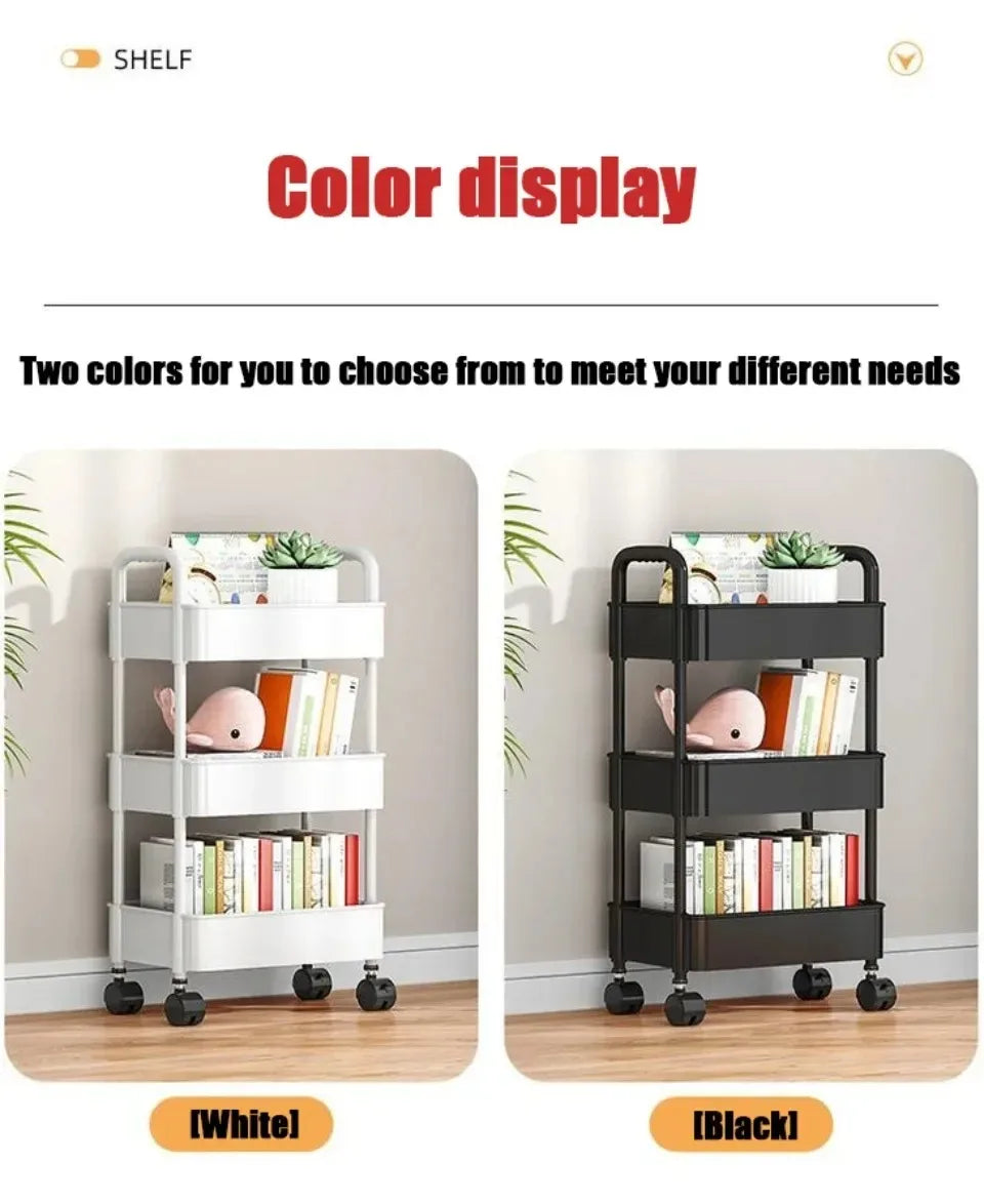 Mobile Multi-Layer Storage Trolley Cart