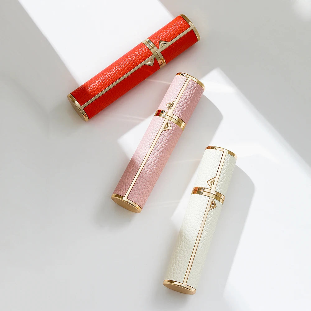 8ml Magnetic Leather Perfume Atomizer – Portable Refillable Travel Cologne Spray Bottle
