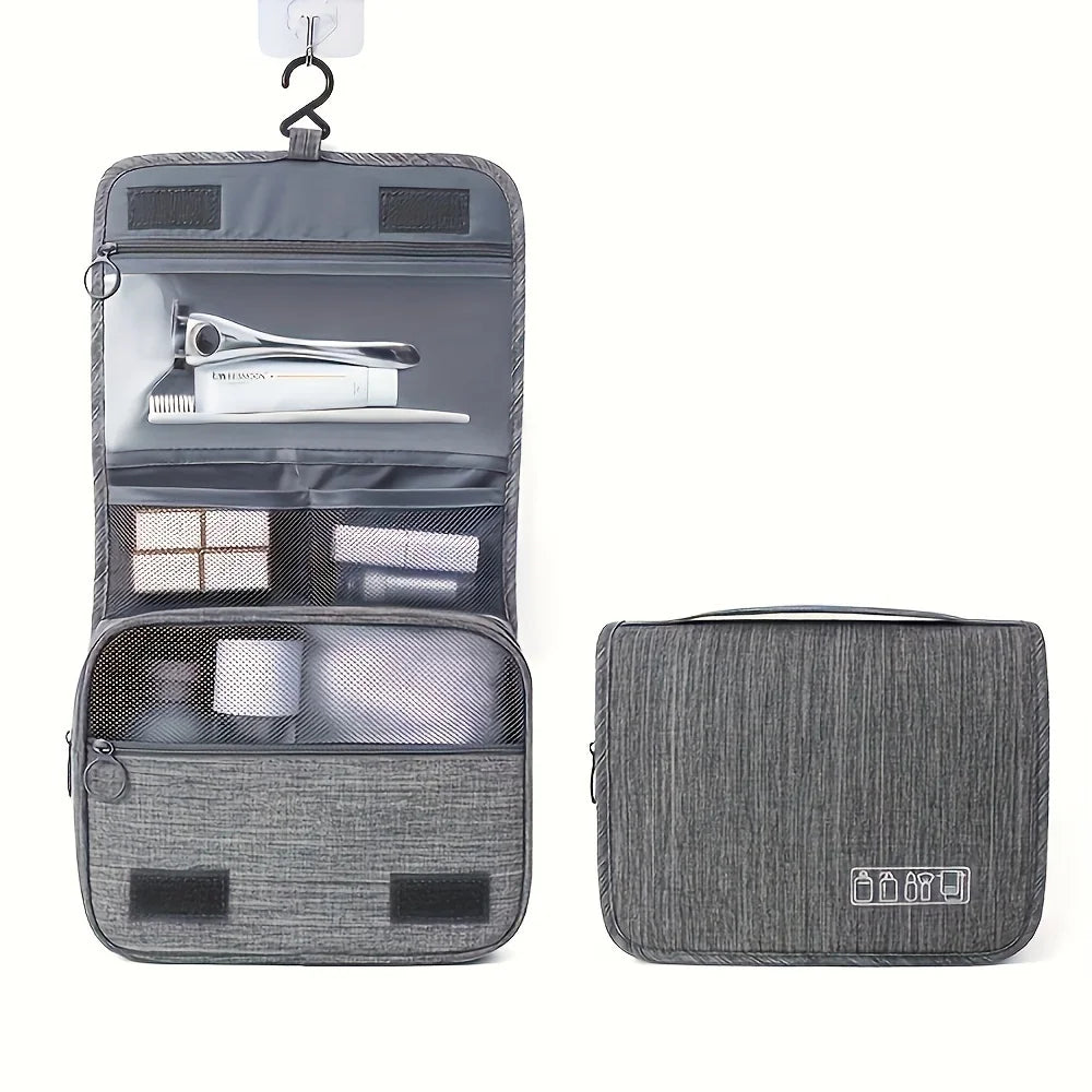 Oxford Fabric Cosmetic Organizer Bag Zipper Toiletry Pouch Travel Essentials