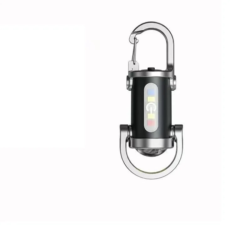 Rechargeable COB LED Keychain Flashlight – Multifunctional Portable Pocket Torch for Camping & Hiking