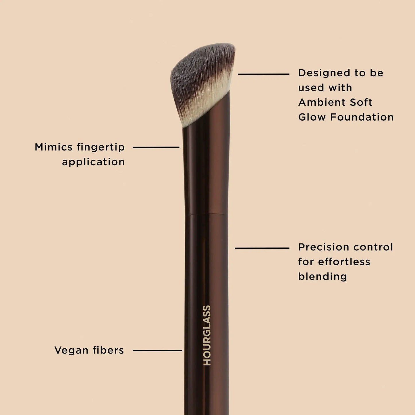 Hourglass Complexion Brush Set – 2pcs Soft Glow Foundation & Concealer Makeup Brushes