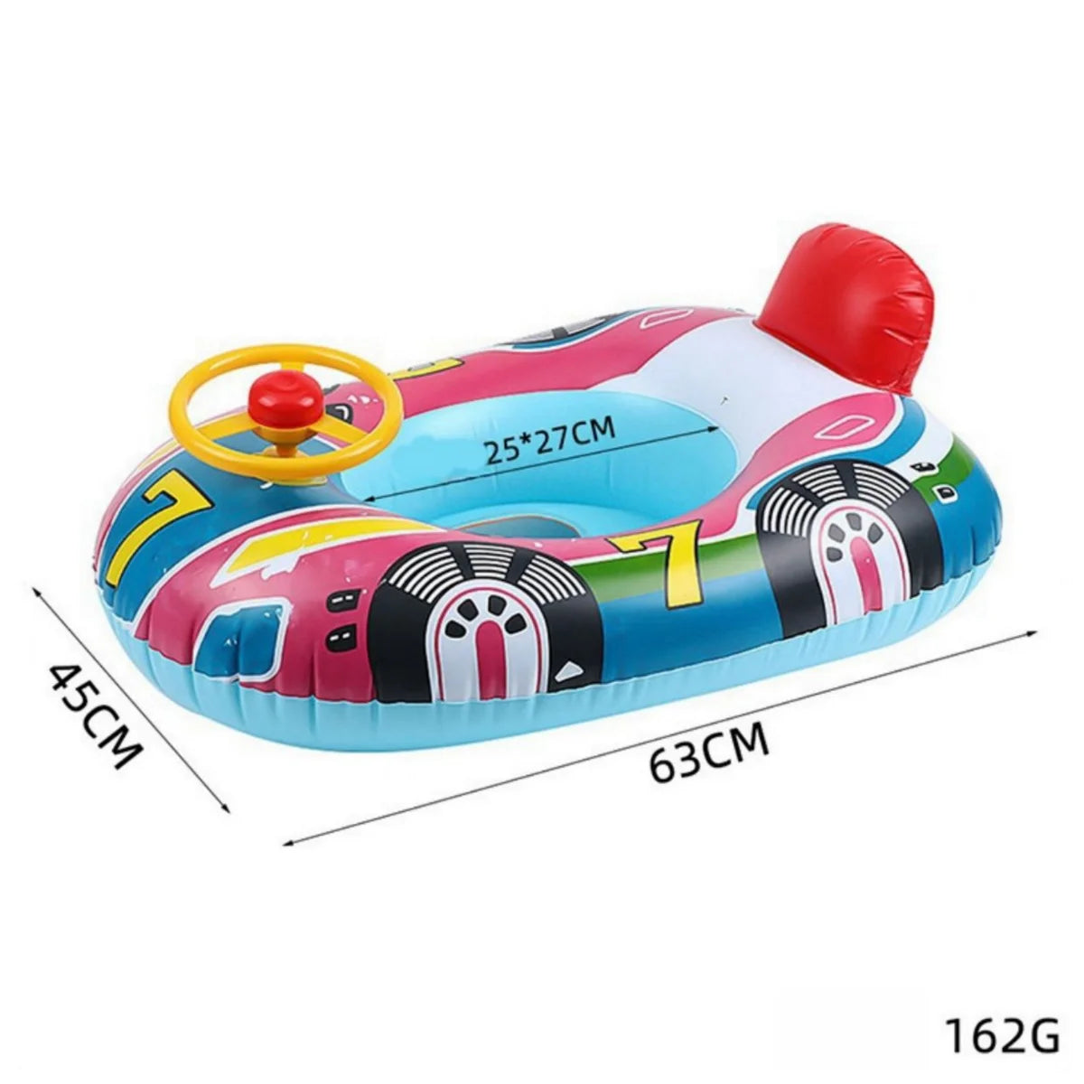 Car Inflatable Baby Pool Float Ring | Toddler Swim Tube Boat with Handles