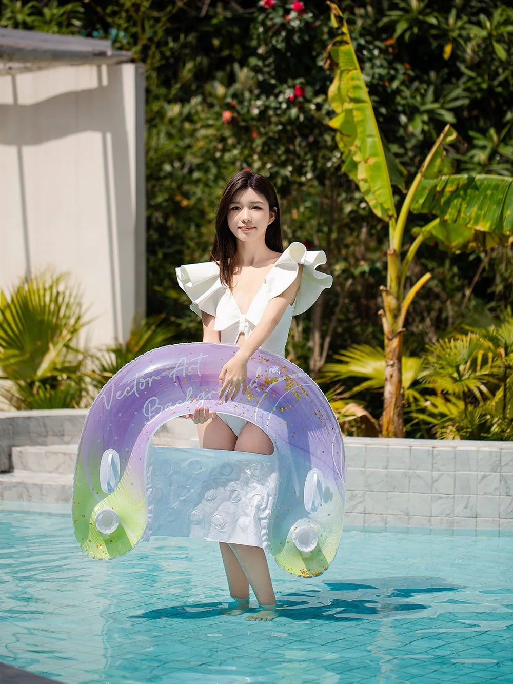 Rooxin Inflatable Pool Float Stick - Multi-Use Swimming Circle & Water Ring