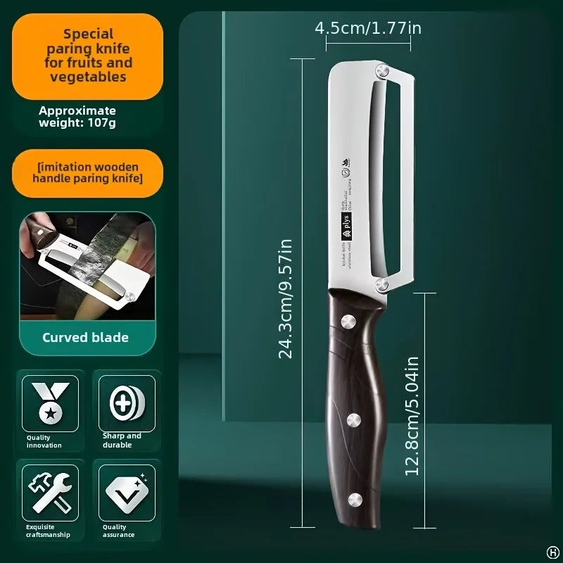 Stainless Steel Peeler with Wooden Handle for Peeling and Slicing Fruits and Vegetables | Durable Cooking Accessories Tools