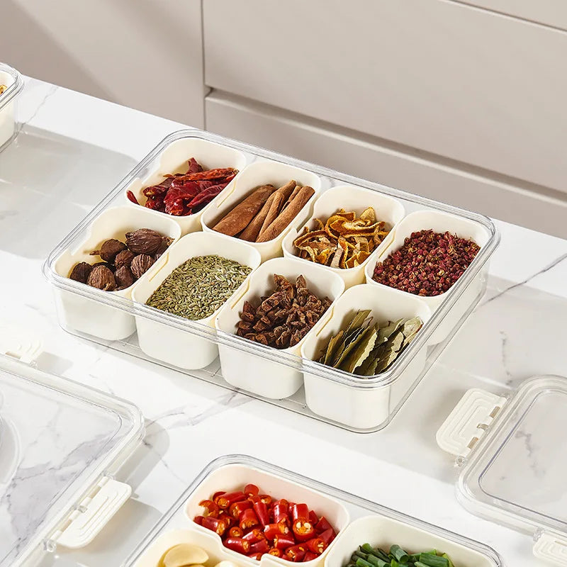 8-Grid Divided Snack Storage Box